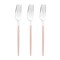 Silver with Pink Handle Moderno Disposable Plastic Dinner Forks (240 Forks)